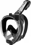 Nardymo kaukė CRESSI Large Vision Tube Dry Action Cam, juoda, suaugusiems