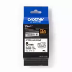 Lipni juostelė Brother TZE-S211, 6 mm, balta su juodu, stiprus klijavimas