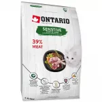 Katėms skirtas pa&scaron;aras ONTARIO CAT SENSITIVE DERMA LAMB DUCK 6,5 kg