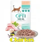 &Scaron;lapias kačių ėdalas Optimeal su triu&scaron;iena baltame padaže, 85 g