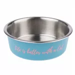 Nerūdijančio plieno dubuo TIAKI "Better With A Cat", 850 ml, 17,2 cm