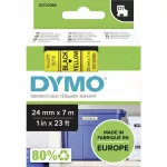Etiketės juostelė Dymo 53718, 24 mm, geltona su juodu užra&scaron;u