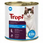 &Scaron;lapi katės ėdalas TROPI su žuvimi, 830 g