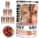 &Scaron;lapias kačių maistas su kengūriena BULTI Daily Meal, suaugusioms katėms, 6 x 400 g, pilnavertis