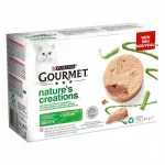 Katėms skirtas pa&scaron;tetas Gourmet Nature's Creations su la&scaron;i&scaron;a ir pupelėmis, 12 x 85 g