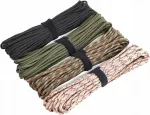 Paracord virvė, 4 mm, 15 m, 4 vnt., nailonas, 7 gijų, Type III, stovyklavimui ir i&scaron;gyvenimui