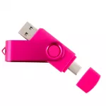 USB atmintinė 16 GB, USB-C, TWISTER, rožinė
