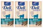 Katinų užkandžiai Life Cat su la&scaron;i&scaron;a ir upėtakiu, 3 x 5 g