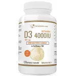 Maisto papildas VITAMIN D3 4000IU 100&micro;g SENIOR Softgel 120 kaps. Progress Labs