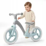 Sulankstomas balansiniai dviratukas Primabobo NEO, 2+ m., su LED, reguliuojamas, pilkas ir turkio