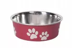 Nerūdijančio plieno dubenėlis su plastikiniu apvalkalu Karlie, raudonas, 12 cm, 300 ml