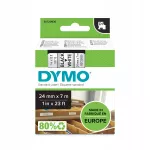 Etiketės juostelė Dymo D1 53713 S0720930, 24 mm, juoda/perm.