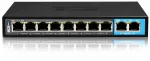 Tinklo komutatorius BCS B-SP0802, 8 PoE prievadai, 2 uplink kameroms