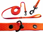 Pavadėlis &scaron;unims, atsparus vandeniui, Biothane PVC, 2 m x 16 mm, oranžinis