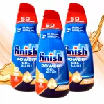 Indaplovių gelis Finish All in One, apelsinų kvapo, 3 x 1000 ml, 150 plovimų