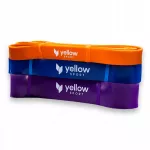 Gumos treniruočių juosta YellowPOWER, mėlyna, 23&ndash;34 kg pasiprie&scaron;inimas