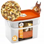 Graikiniai rie&scaron;utai ir sėklų mi&scaron;inys žiurkėnams, voverėms, 5 l