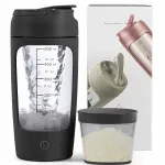 Ne&scaron;iojamas kokteilių plaktuvas, 650 ml, USB, juodas, sandarus