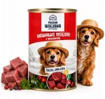 &Scaron;lapi &scaron;unų ėdalas CAN OF FARMHOUSE su jautiena, 415 g