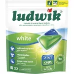 Skalbimo kapsulės Ludwik WHITE 2in1, 32 vnt.