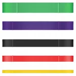 5 treniruočių gumų rinkinys Power Band, pasiprie&scaron;inimas 1&ndash;45 kg