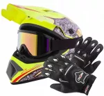 Kroso &scaron;almas Enduro Quad XL su akiniais ir pir&scaron;tinėmis