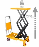 Kėlimo stalas vežimėlis CORMAK TA1513, 150 kg, pakilimas iki 1340 mm