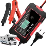 Automatinis akumuliatoriaus įkroviklis 12V 6A su LCD ekranu