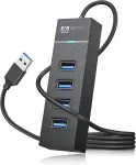 4 jungčių USB 3.0 &scaron;akotuvas su 100 cm laidu, 5 Gb/s greičiu