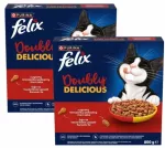 Sausas kačių ėdalas FELIX Doubly Delicious su jautiena ir vi&scaron;tiena, 2 x 800 g