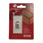 USB atmintinė 32GB, sidabrinė, metalinė, suderinama su macOS, Windows, Linux