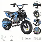 Vaiki&scaron;kas elektrinis motociklas iScooter A14 500W 36V, mėlynas