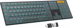 Belaidė klaviatūra OMOTON, metalinė, su ap&scaron;vietimu, AZERTY