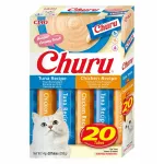 Kreminiai kačių skanėstai INABA Churu su tunu ir vi&scaron;tiena, 20 x 14 g (280 g)