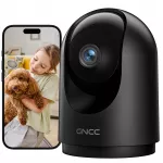 Vidaus kamera GNCC 2K, 360&deg;, WiFi, dvipusis garsas, suderinama su Alexa