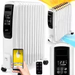 Alyvos radiatorius Yoer 2500 W, 10 sekcijų, laikmatis, 3 galios lygiai, energijos taupymo režimas