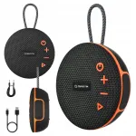 Ne&scaron;iojama Bluetooth kolonėlė MANTA SPK02GO, juoda ir oranžinė