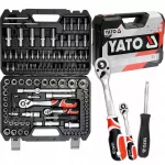 Raktų ir galvučių rinkinys YATO YT-38791, 108 vnt., 1/4" ir 1/2", TORX