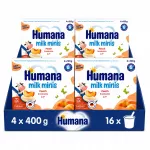Vaiki&scaron;kas desertas Humana Milk Minis su persikais, 4 x 400 g