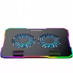 Ne&scaron;iojamojo kompiuterio au&scaron;inimo stovas Wozinsky, 17", RGB, USB, 2 ventiliatoriai