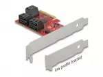 PCIe x4 6 jungčių SATA valdiklis Delock 89042, Low Profile