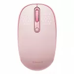 Belaidė pelė Baseus F01B, 3 veikimo režimai, 2.4GHz, Bluetooth 3.0/5.0, rožinė