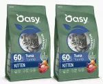 Kačių ėdalas Oasy SUPERIOR kačiukams su tunu, 2 x 1,5 kg