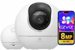 WiFi kamera EZVIZ C6c, 4K, 8 Mpx, su AI judesio atpažinimu, sukama