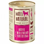 &Scaron;unų maistas MAXI NATURAL, kalakutiena, jautiena ir saldžiosios bulvės, 400 g