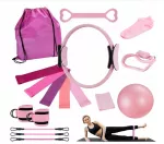 Pilates pratimų rinkinys Lameico, 18 dalių, su pasiprie&scaron;inimo gumomis