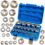 Galvutės rinkinys SPLINE 1/2", 12 briaunų, 8&ndash;36 mm