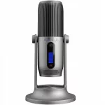 Kondensatorinis mikrofonas THRONMAX M2G MDRILL ONE SLATE RGB USB, pilkas