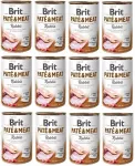 &Scaron;unų konservuotas ėdalas BRIT PateMeat su triu&scaron;iena, 24 x 400 g