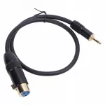 Audio kabelis 3,5 mm stereo iki XLR, 1,6 ft
